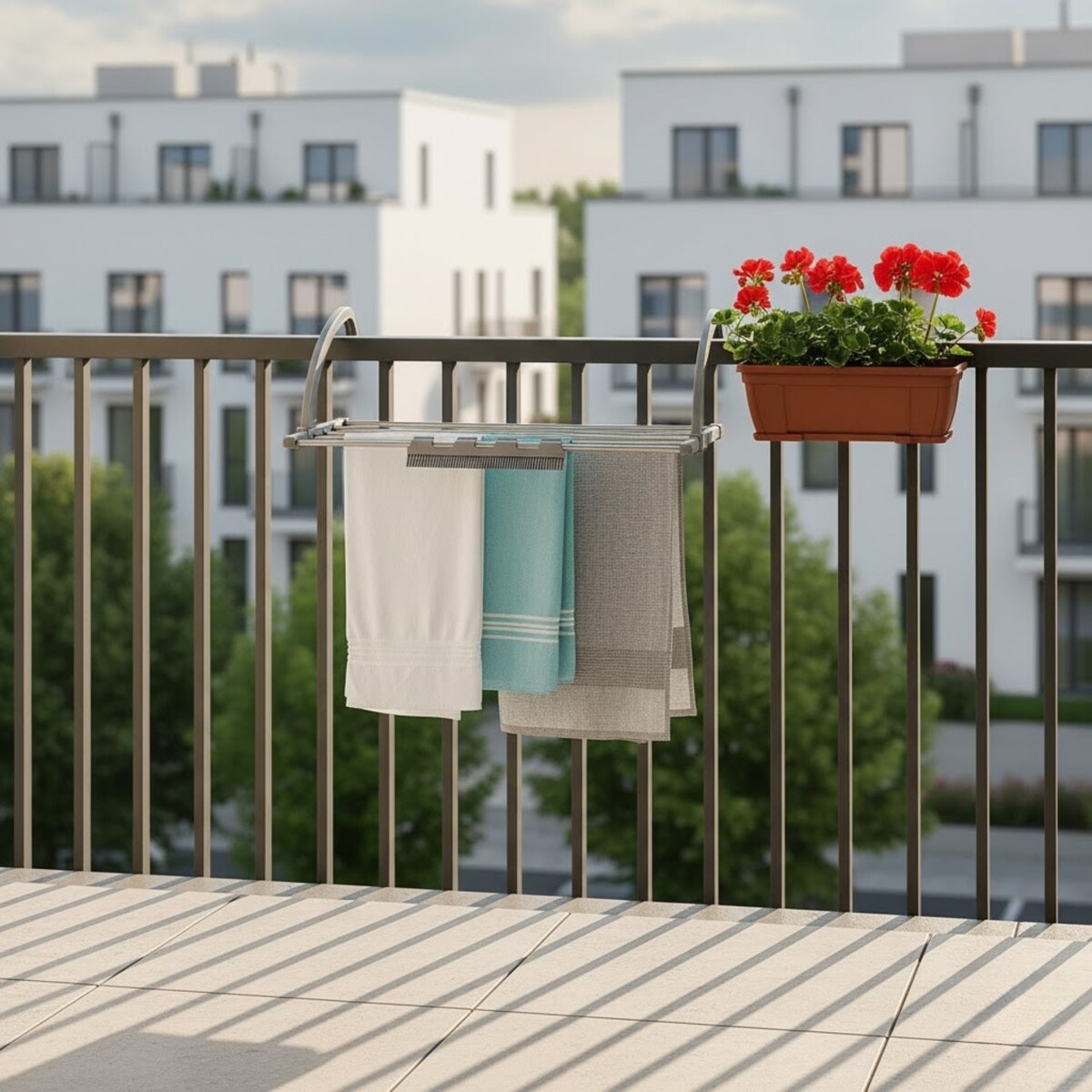 Suszarka na pranie na kaloryfer lub balkon, 41-104 cm, HENG