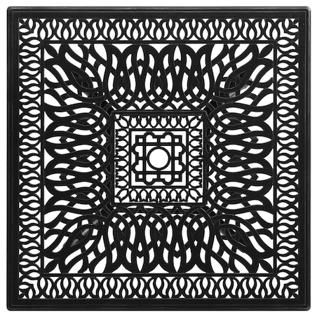 vidaXL Stół ogrodowy, czarny, 90x90x73 cm, odlewane aluminium