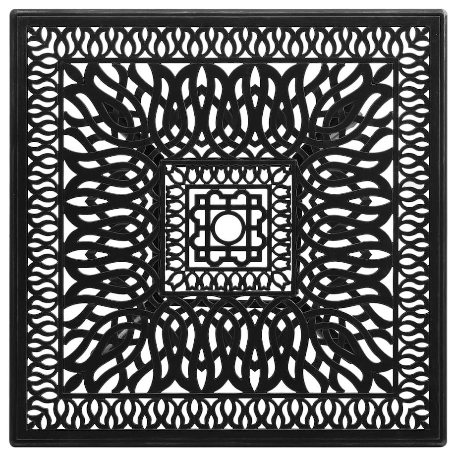 vidaXL Stół ogrodowy, czarny, 90x90x73 cm, odlewane aluminium