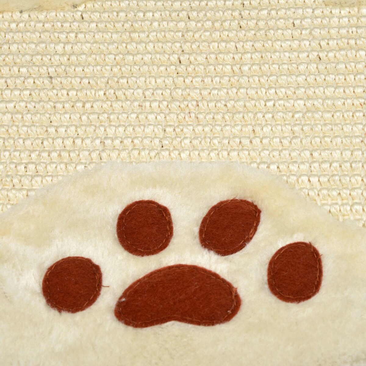 Drapak dla kota w kształcie łapki z pomponem, 35 x 35 x 23 cm