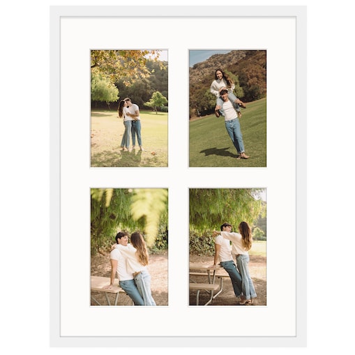 Ramka na 4 zdjęcia 10x15 cm biała foto galeria multirama 30x40 cm FRAMAI