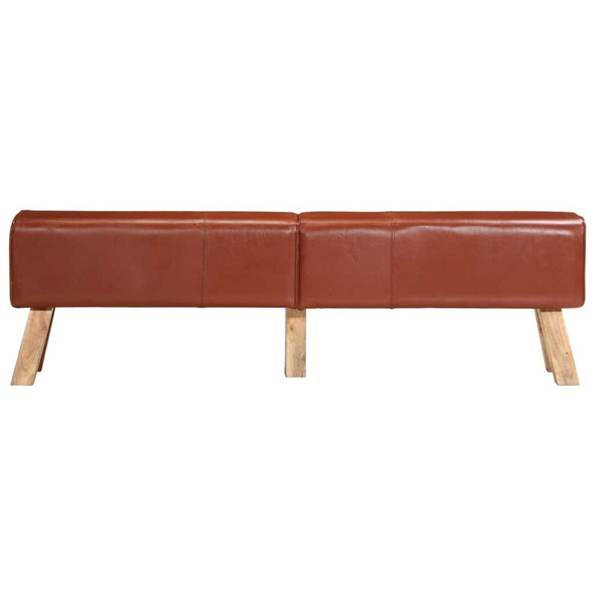 vidaXL Ławeczka gimnastyczna, brązowa, 160 cm, skóra naturalna