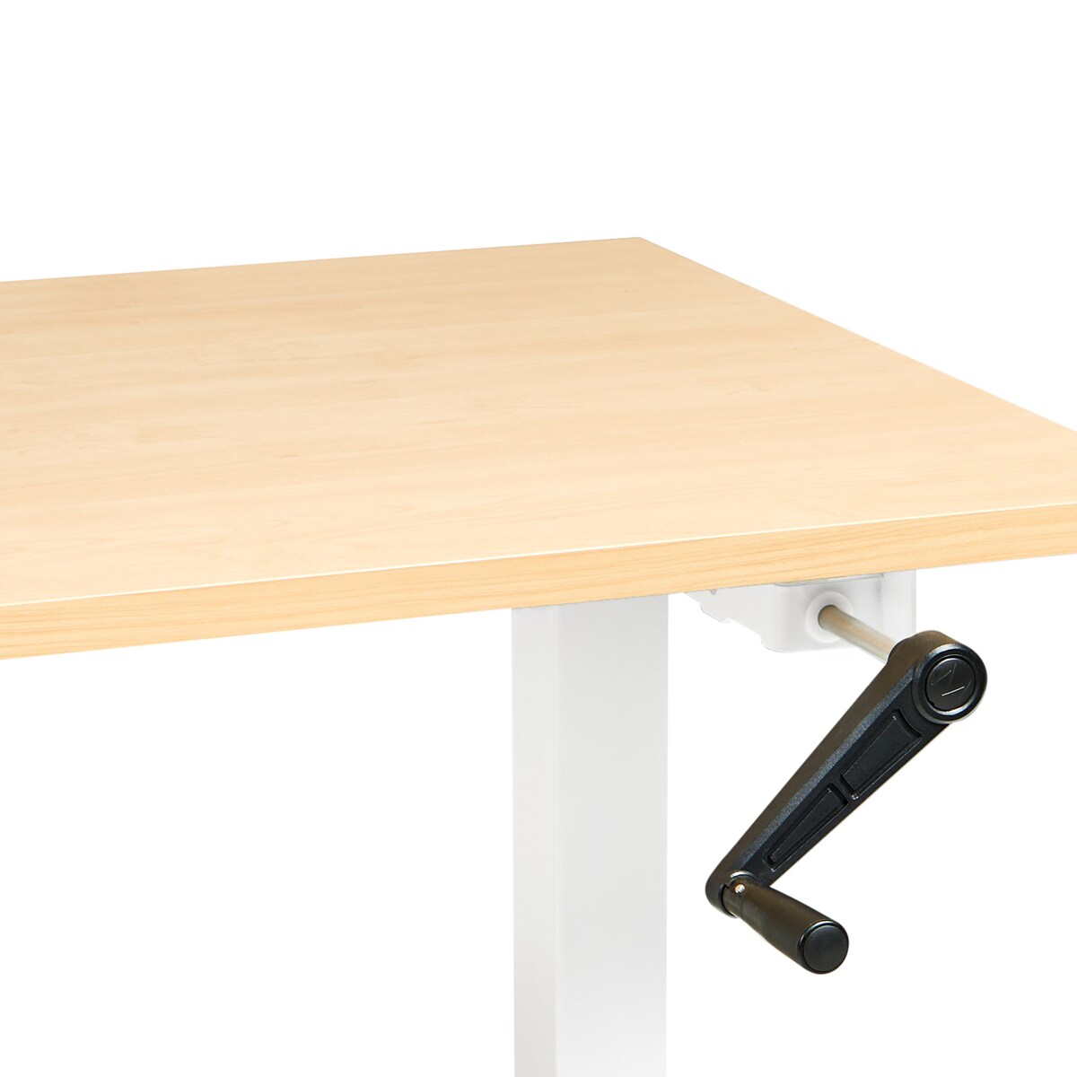 Biurko regulowane manualnie DESTINES 160 cm 72 cm Jasny brąz/ biały
