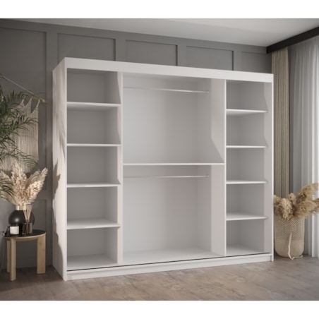 Szafa przesuwna Garderoba PLECIONKA WIEDEŃSKA 200 biały