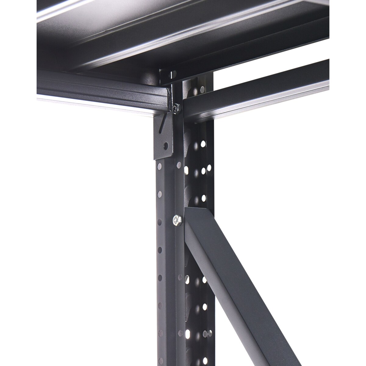 Regał magazynowy FIUGGI Metal 200 cm 60 cm Czarny