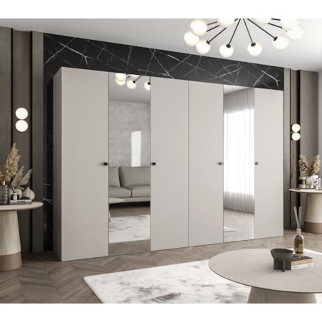 Szafa uchylna otwierana PARMA 2 300 wys. 202 cm Kaszmir + u. Czarny