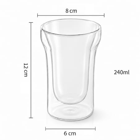 Szklanka termiczna z podwójnym dnem 240 ml 1szt SZK220