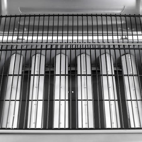 vidaXL Grill gazowy z 6 palnikami, srebrny