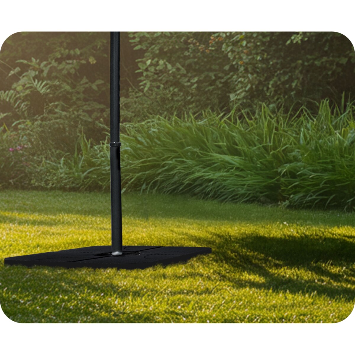 Podstawa parasola ogrodowego stojak obciążnik baza czarna Plonos 50x50x7,5cm