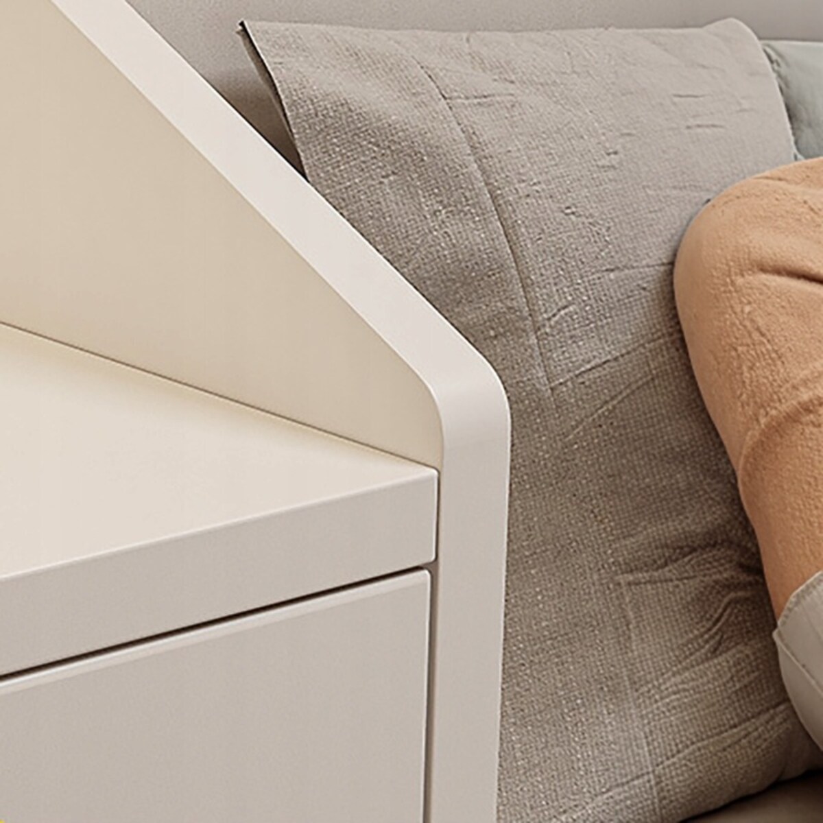 Toaletka z lustrem biała do makijażu glamour z szufladami styl skandynawski