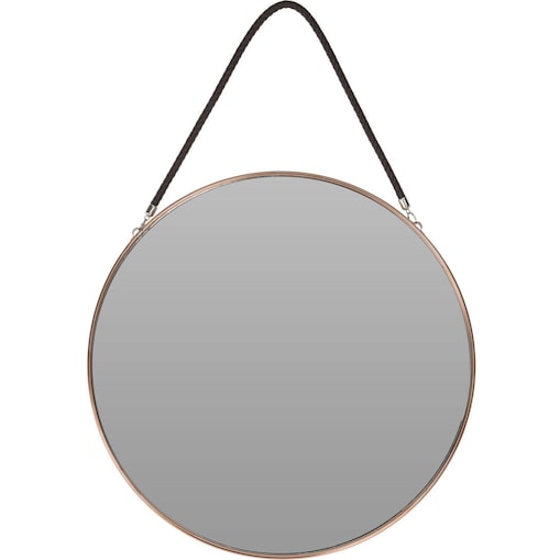 Dekoracyjne lustro wiszące, rama w kolorze złotym, Ø 38 cm