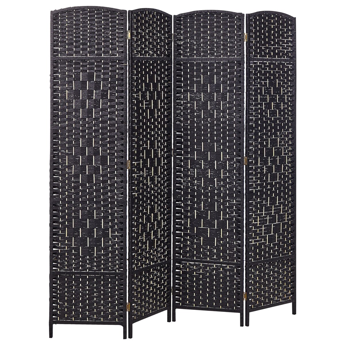 4-panelowy parawan pokojowy LAPPAGO Czarny 163 cm 170 cm