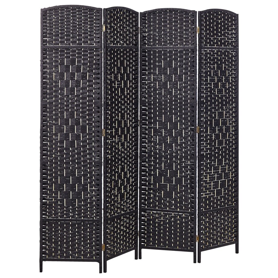4-panelowy parawan pokojowy LAPPAGO Czarny 163 cm 170 cm