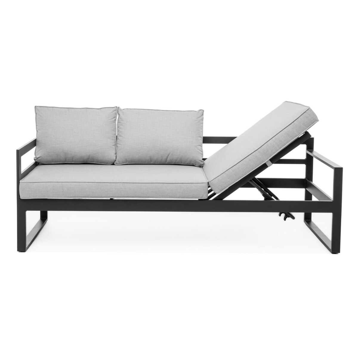 MEBLE OGRODOWE ALUMINIOWE NAROŻNIK NICEA SZARO GRAFITOWA LEWA