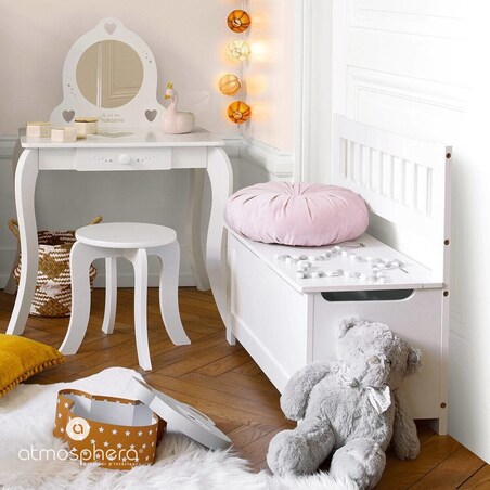 Ława do dziecięcego pokoju, skrzynia na zabawki, schowek z siedziskiem, 2w1