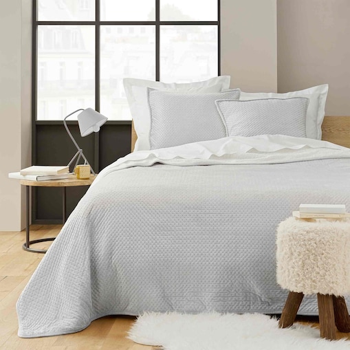 Narzuta szara 220x240 cm i 2 poszewki - DILAN - IV