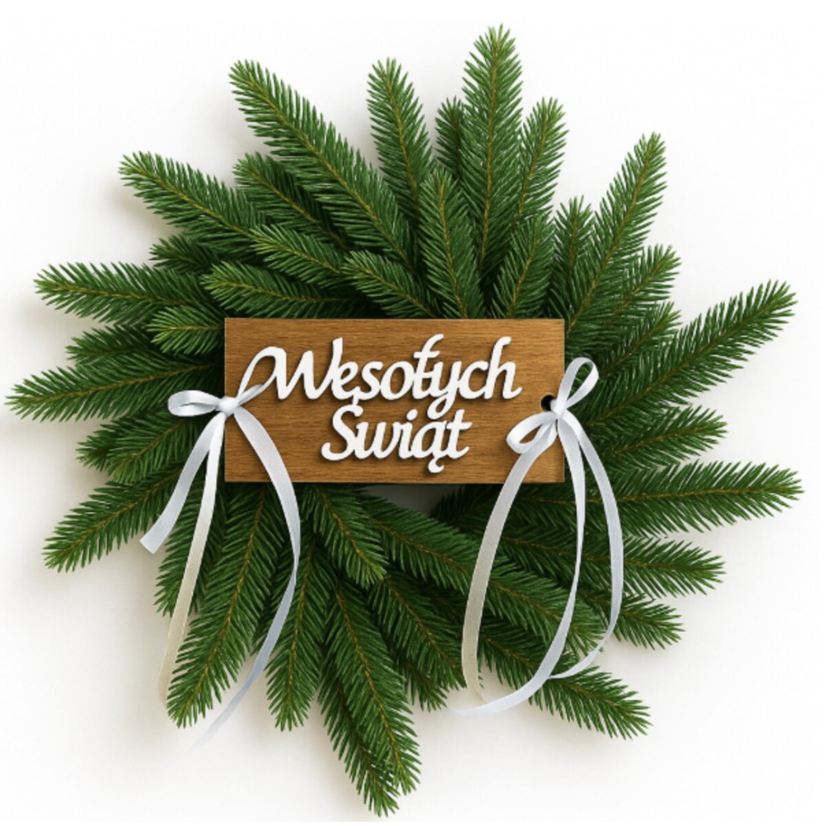Wianek świąteczny ⌀ 35 cm wieniec BOŻE NARODZENIE zielony