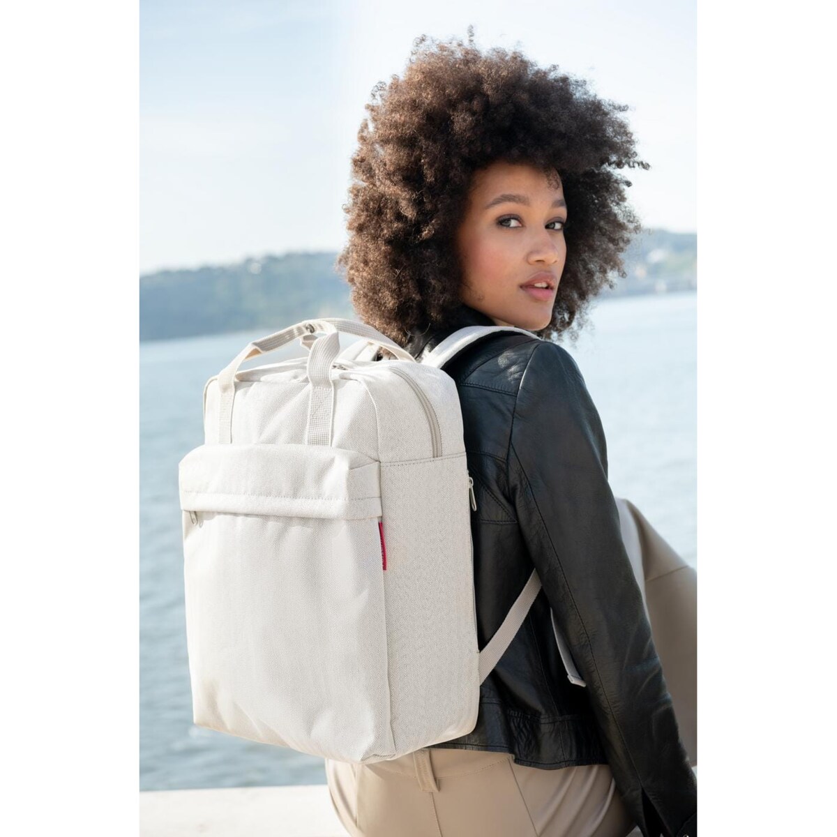 Plecak ALLDAY BACKPACK M, herringbone sand
