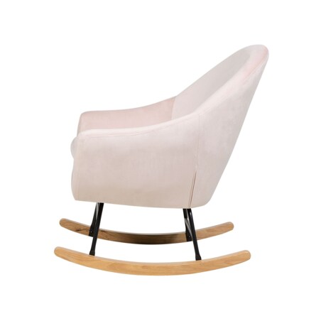 Fotel bujany welurowy różowy OXIE