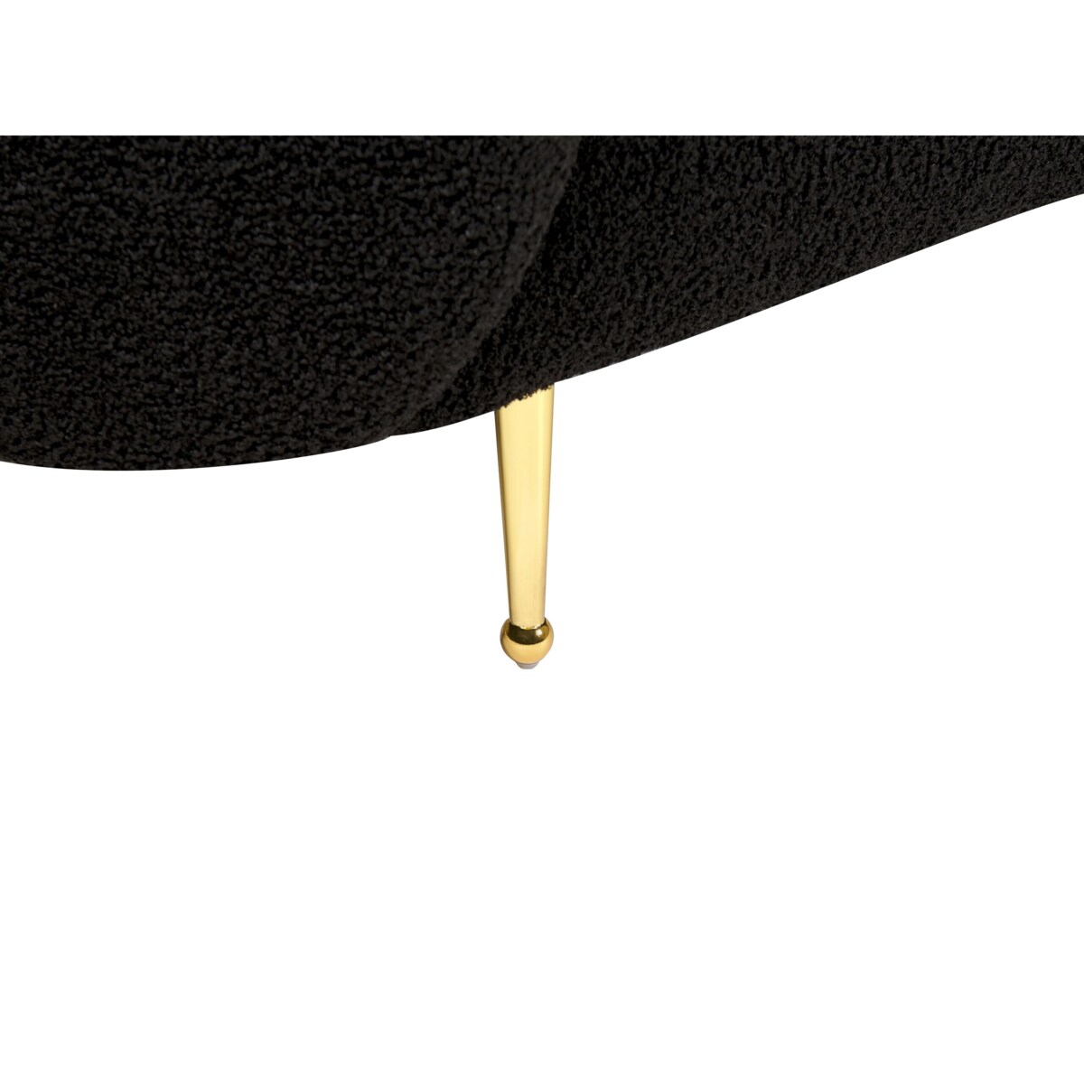 Sofa dwuosobowa boucle czarna LOEN