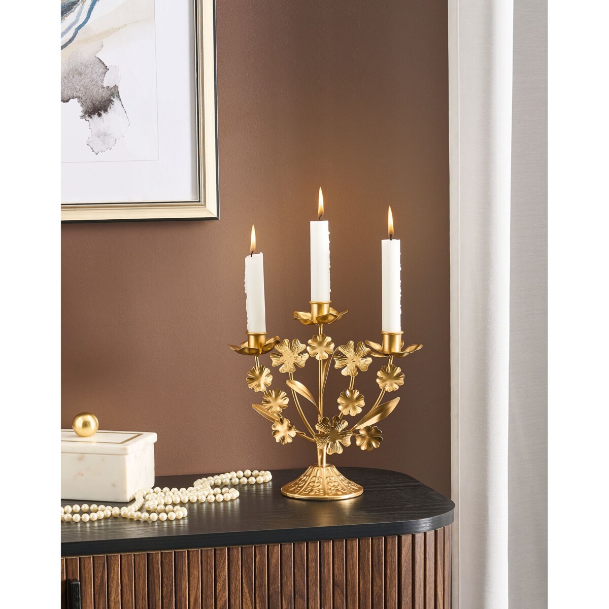 Świecznik RAMADA Metal 25 cm Złoty