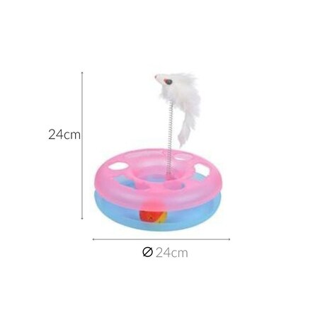 Zabawka interaktywna dla kota z myszą, Ø 24 cm