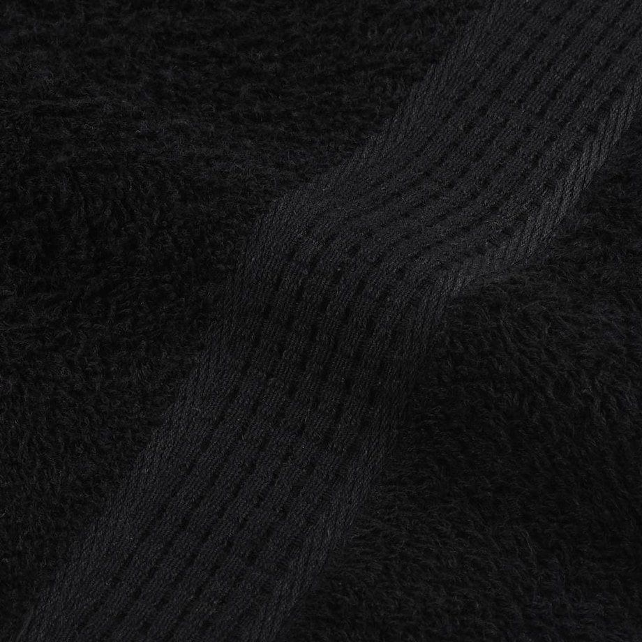 vidaXL Ręczniki kąpielowe, FROGN, 2 szt., czarne, 70x140 cm, 360 g/m²