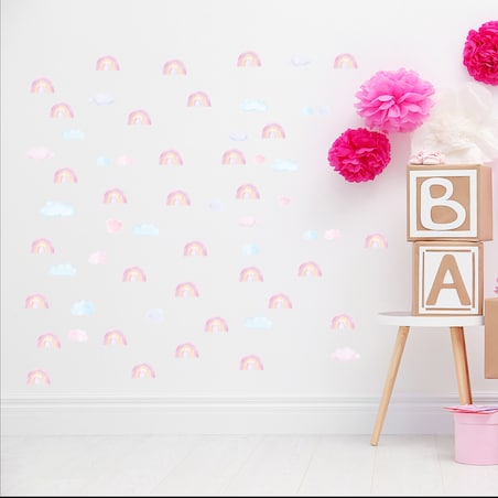 Naklejka na ścianę Mini Tęcze Różowe