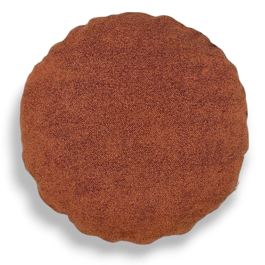 Okrągła ruda poduszka dekoracyjna 45 cm Ronda