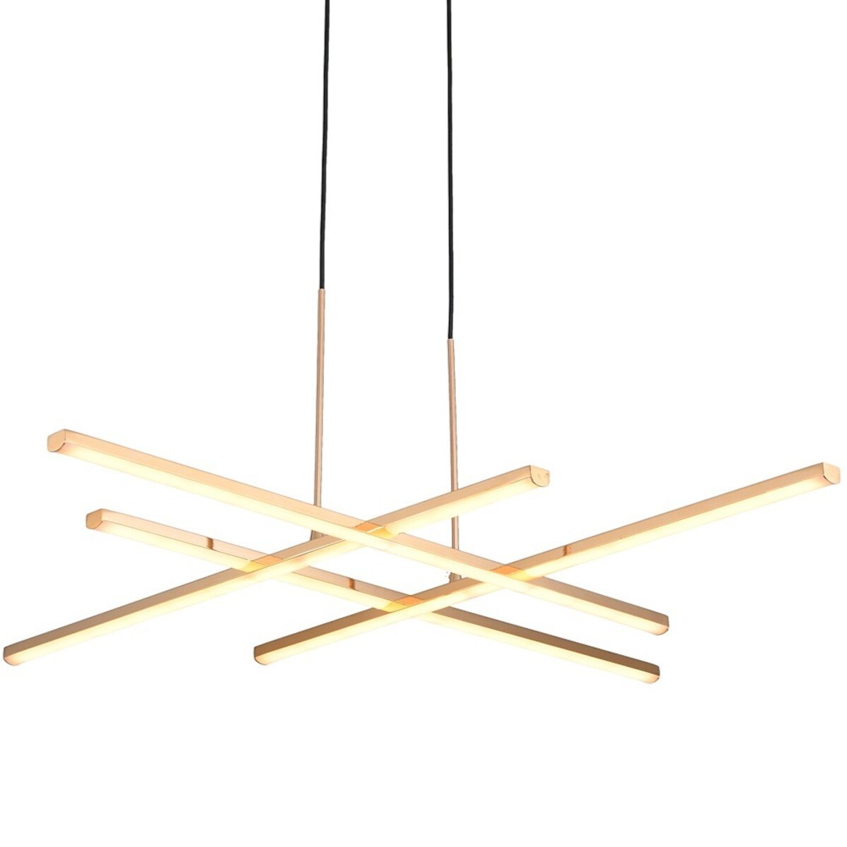 Lampa wisząca CRISS CROSS LED złota 78 cm