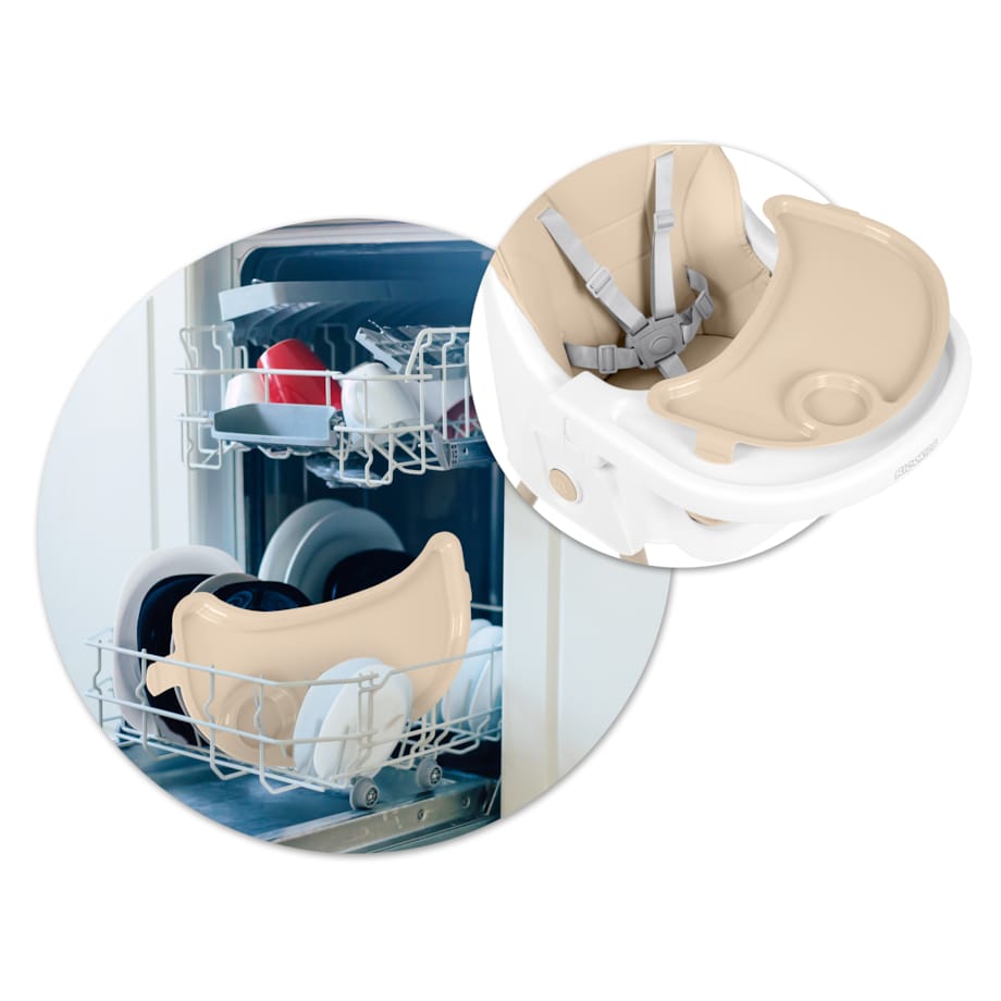 Krzesełko do karmienia dla dzieci Ricokids Mani beżowe 3w1 regulowane fotelik tacka