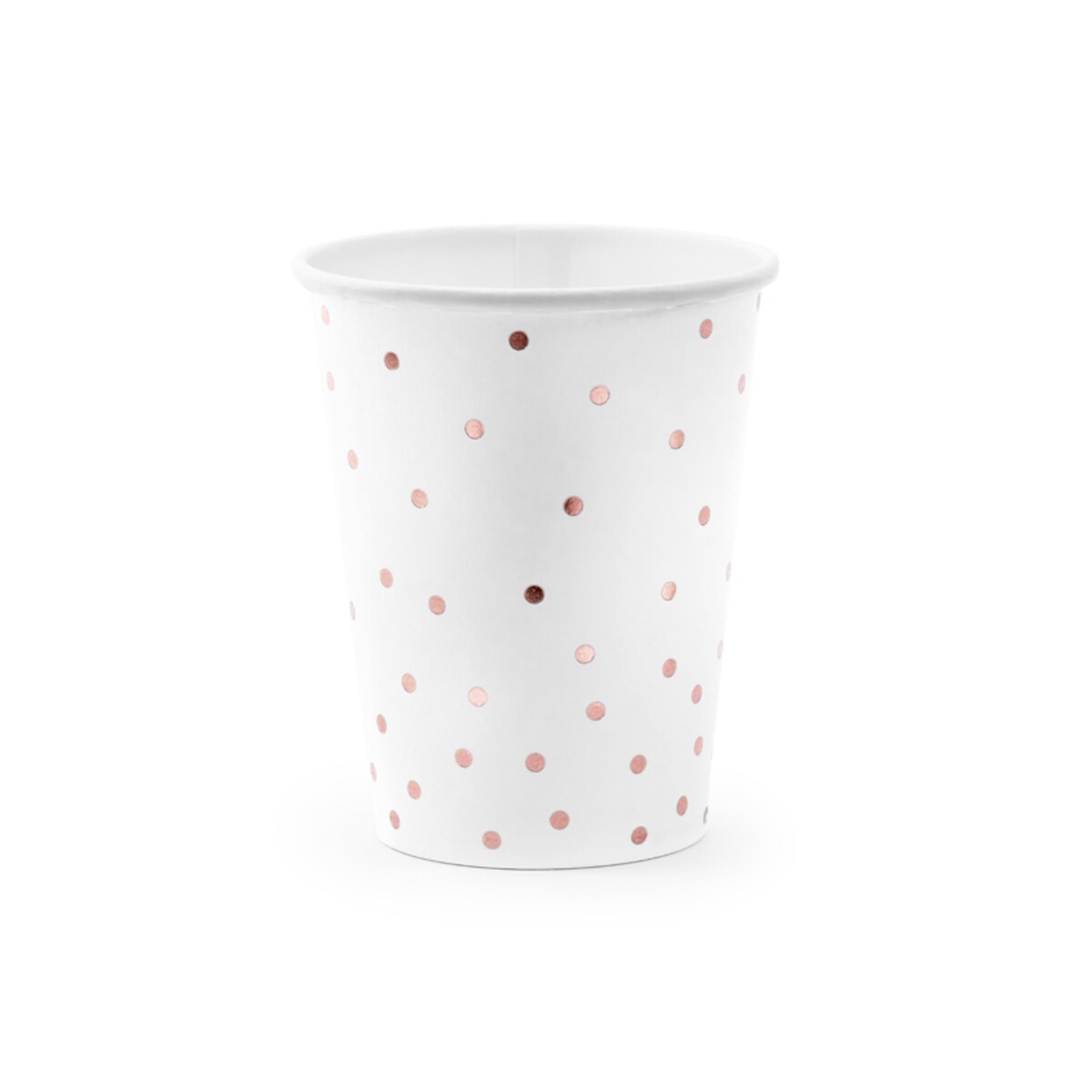 Kubeczki Kropki, biały, 260ml (1 op. / 6 szt.)