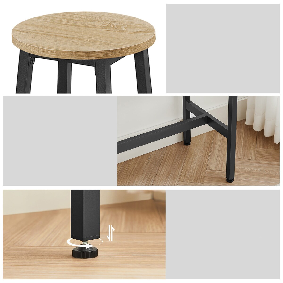 Stół Do Jadalni Kuchni Salonu Biura Barowy + 2 Taborety Sonoma