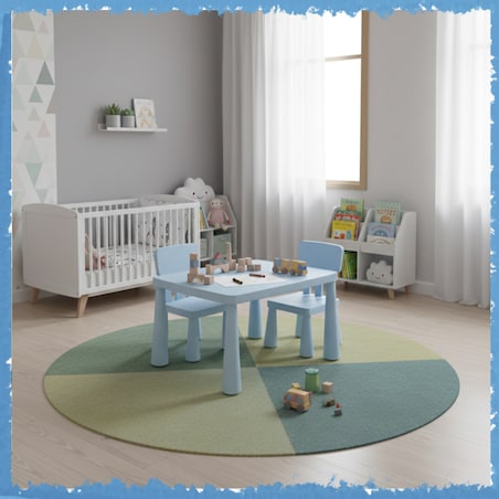 Stolik dla dzieci niebieski plastikowy do pokoju dziecka dziecięcy