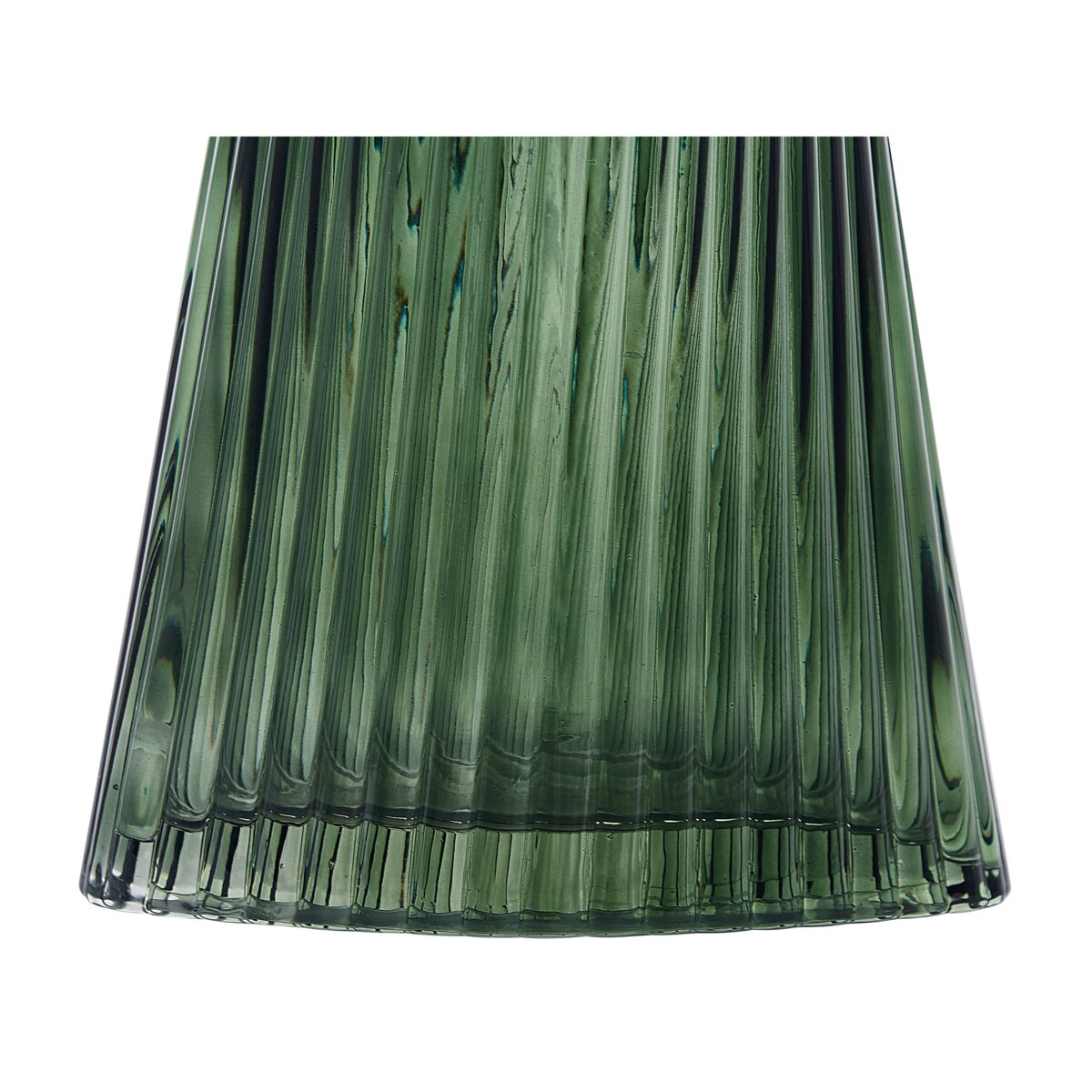 Wazon na kwiaty szklany 26 cm ciemnozielony MARPISSA