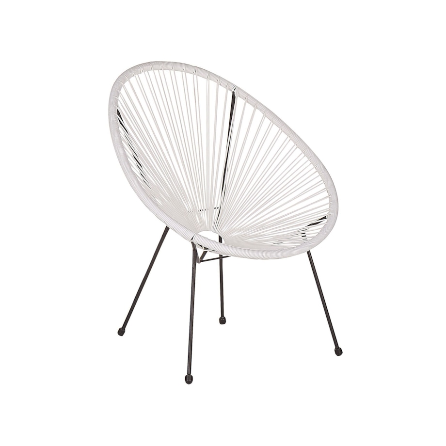 Krzesło z technorattanu białe ACAPULCO II