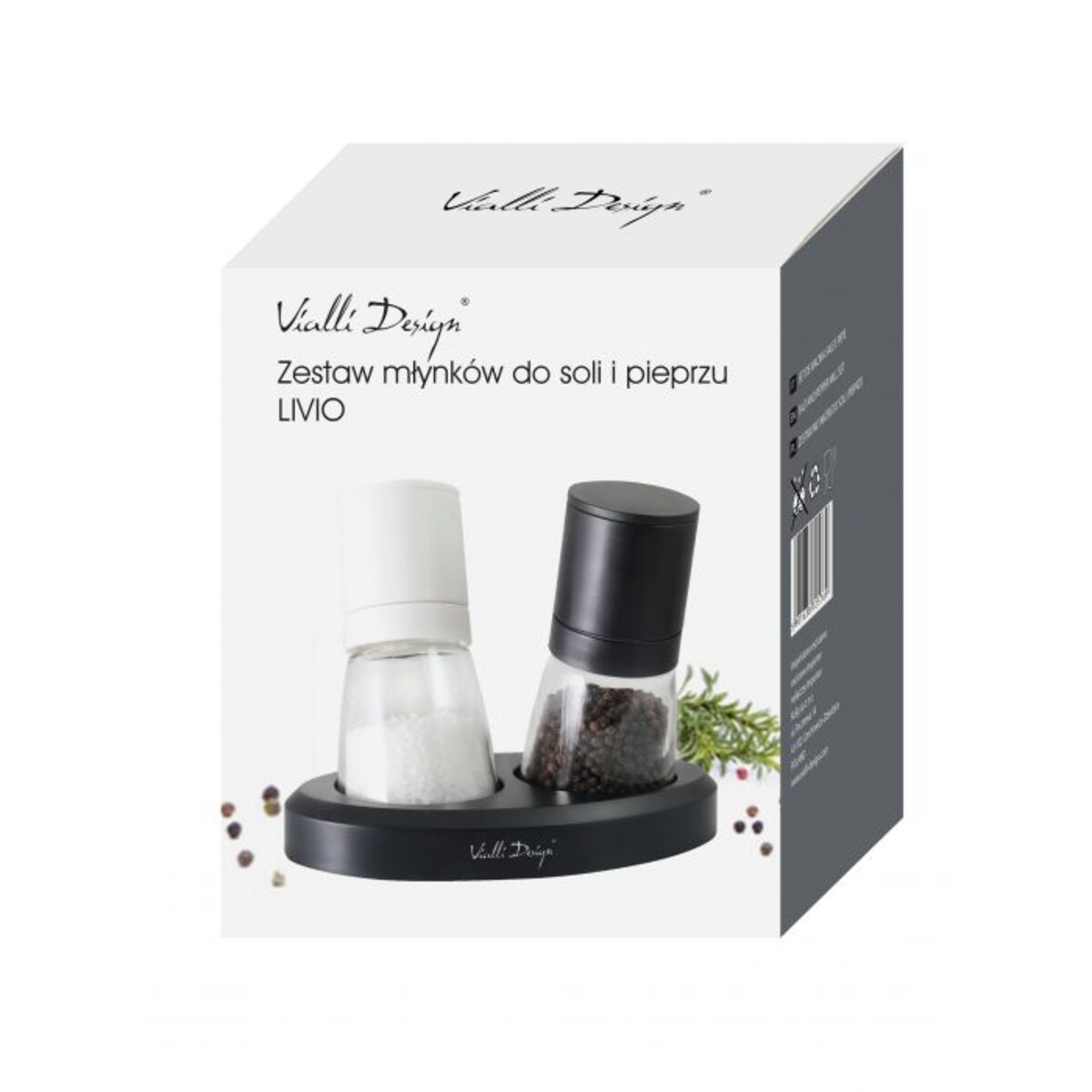 Zestaw młynków do soli i pieprzu Livio 25769