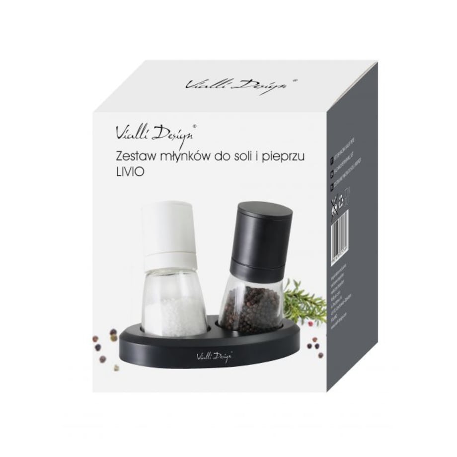 Zestaw młynków do soli i pieprzu Livio 25769