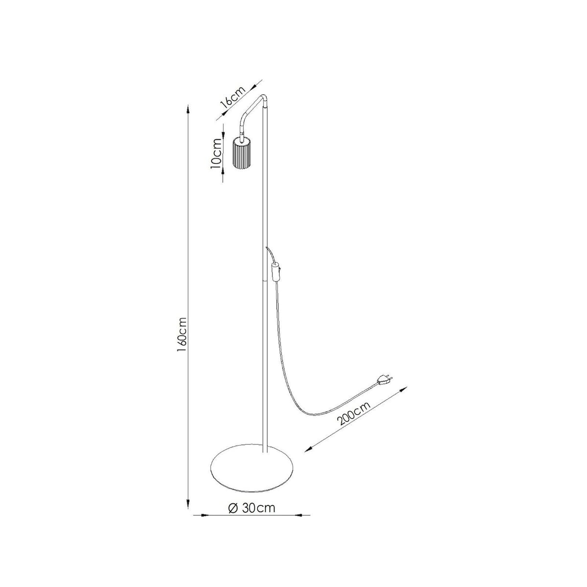 Lampa podłogowa KARBON 1 zielona oliwka