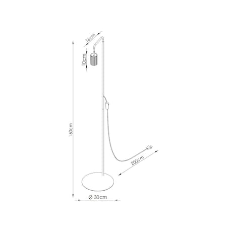 Lampa podłogowa KARBON 1 zielona oliwka