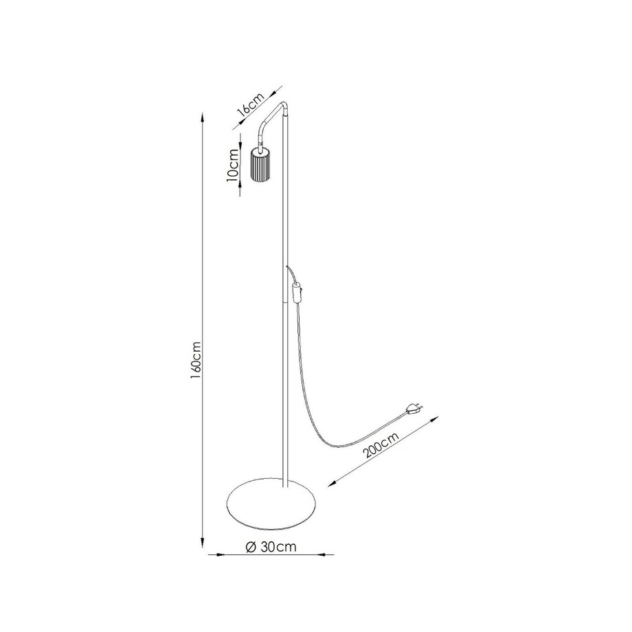 Lampa podłogowa KARBON 1 zielona oliwka