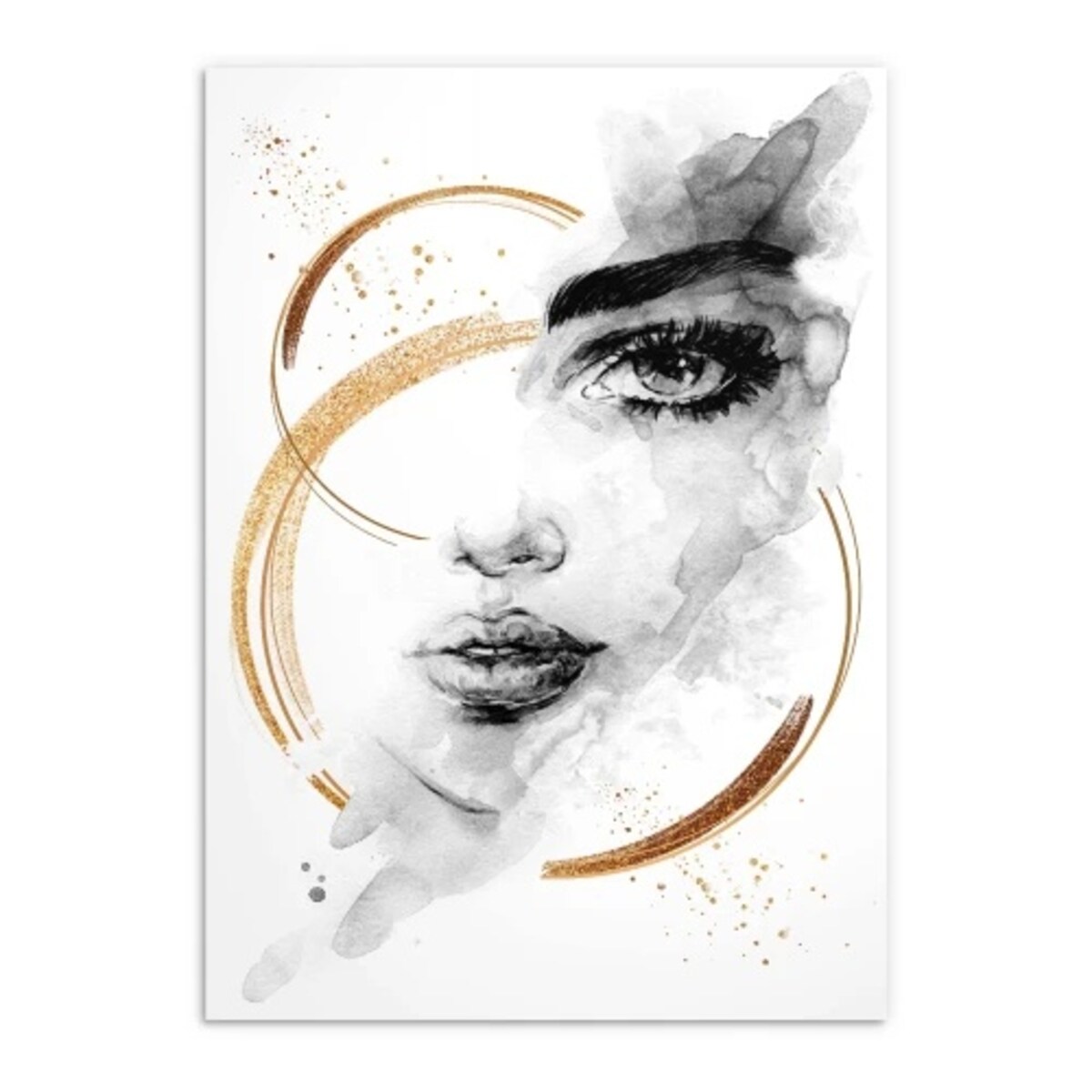 Nowoczesny Plakat Obraz na ścianę Kobieta Czarna Rama do salonu sypialni