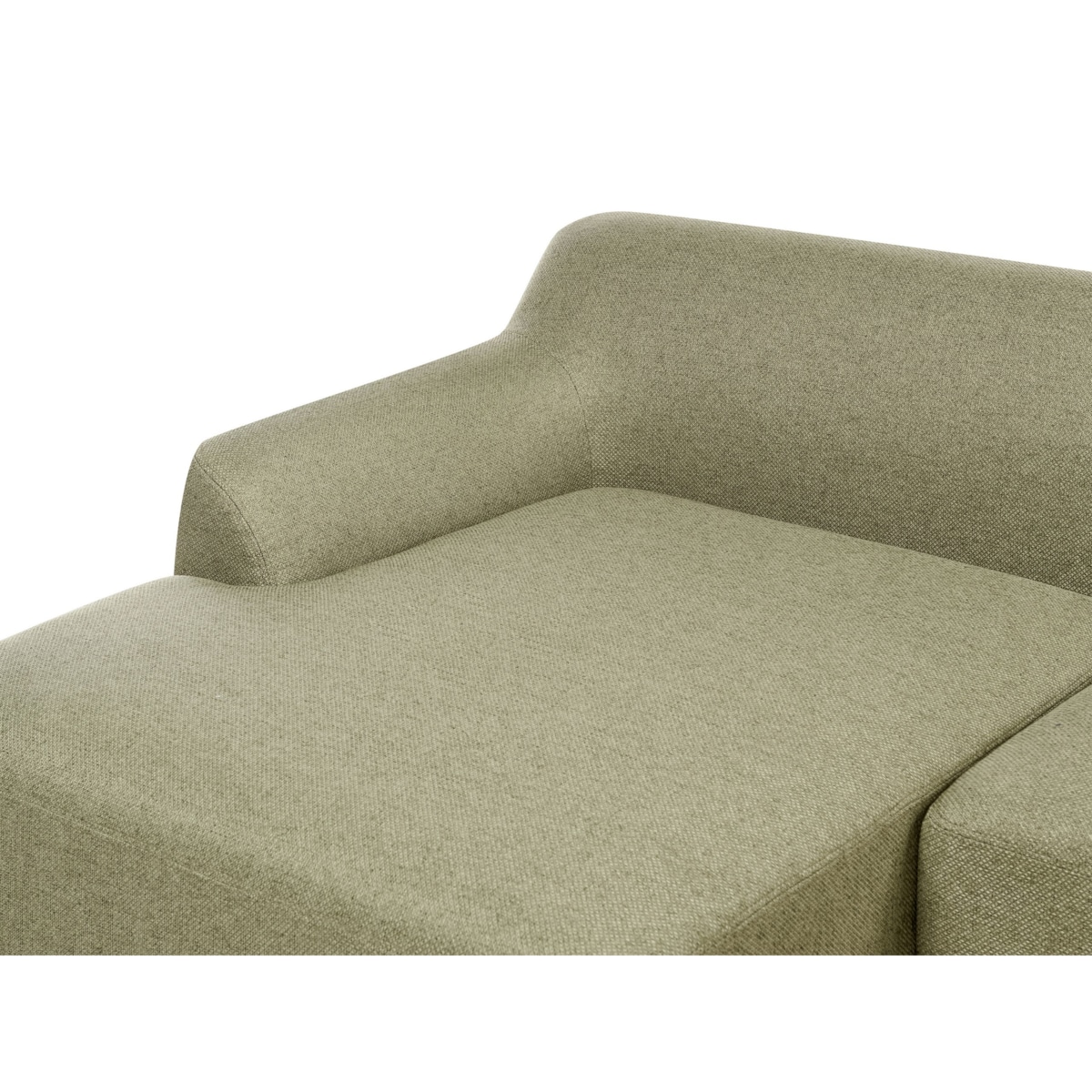 Sofa narożna prawostronna SOSJO Oliwkowy Tkanina Prawostronny