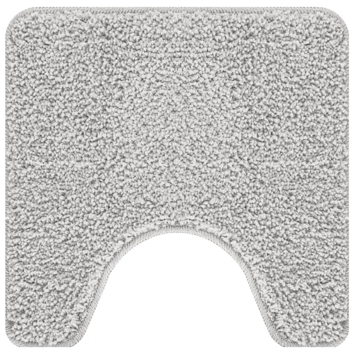 vidaXL Mata łazienkowa w kształcie litery U Szary 50x50 cm Poliester Antypoślizgowy