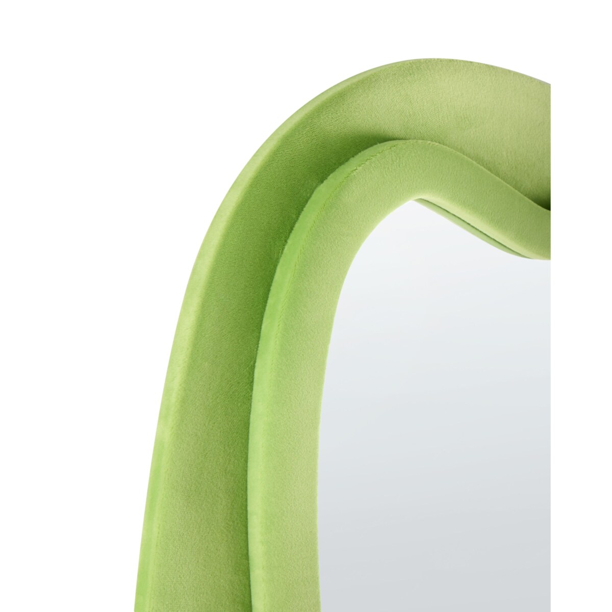 Lustro ścienne BEAUNE 56 cm 160 cm Welur Zielony