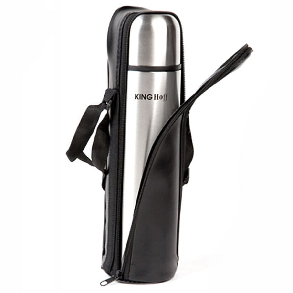 Termos stalowy z pokrowcem 0.35L na kawę herbatę napoje KINGHOFF