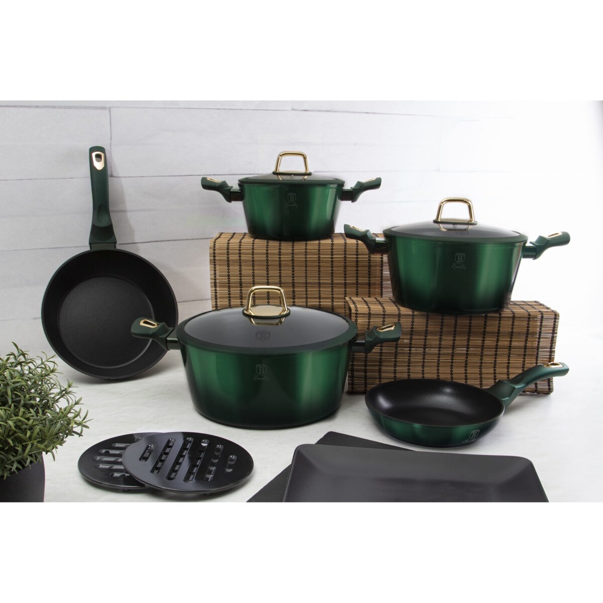 Zestaw garnków i patelni z akcesoriami kuchennymi Berlinger Haus BH-7043