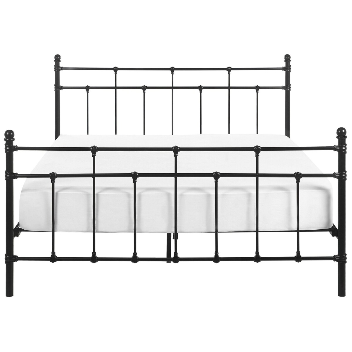 Łóżko metalowe 140 x 200 cm czarne LYNX