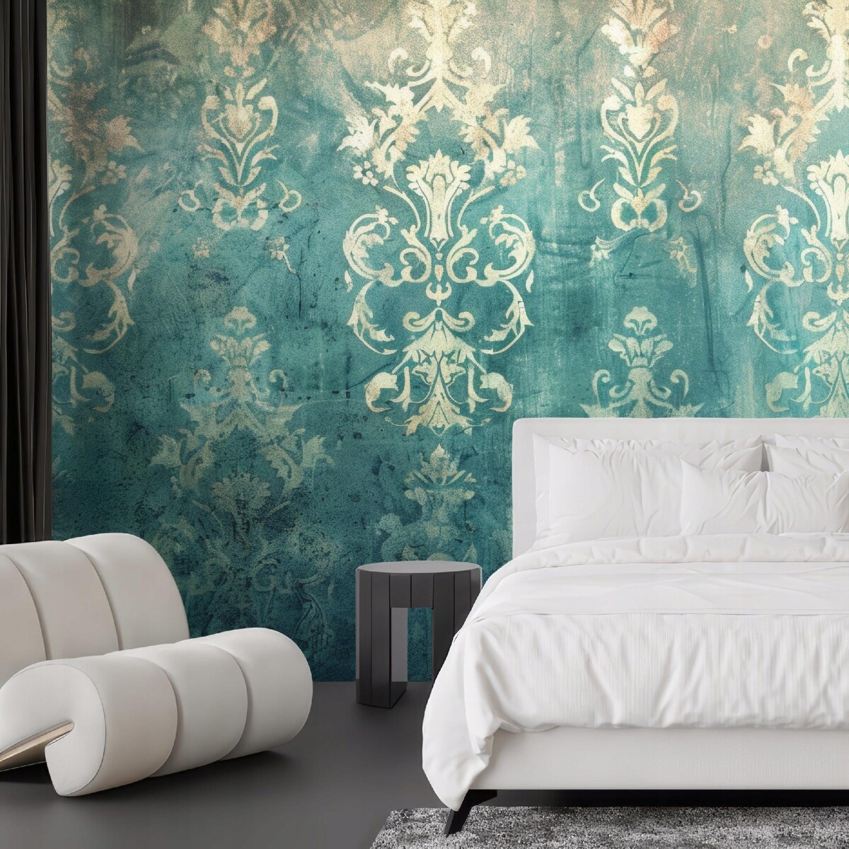 Fototapeta Niebieska Wiktorianska W Stylu Vintage Do Sypialni 200X140