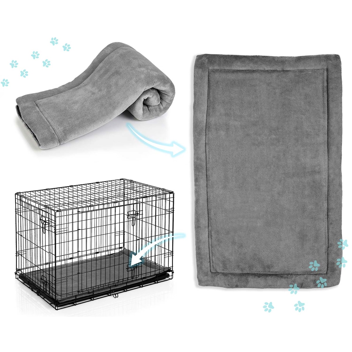 Klatka dla psów + legowisko 77x54x60cm Pethaus 620000-606000